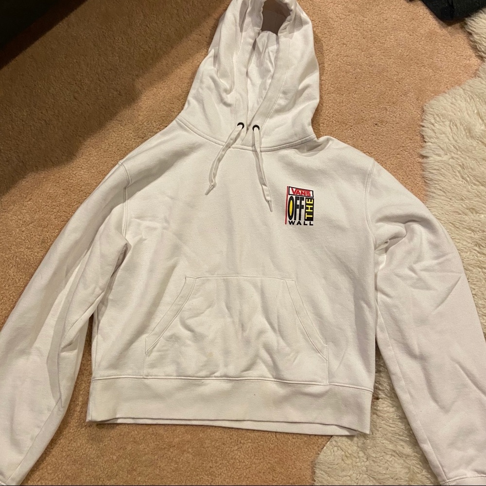 vans off the wall cropped hoodie